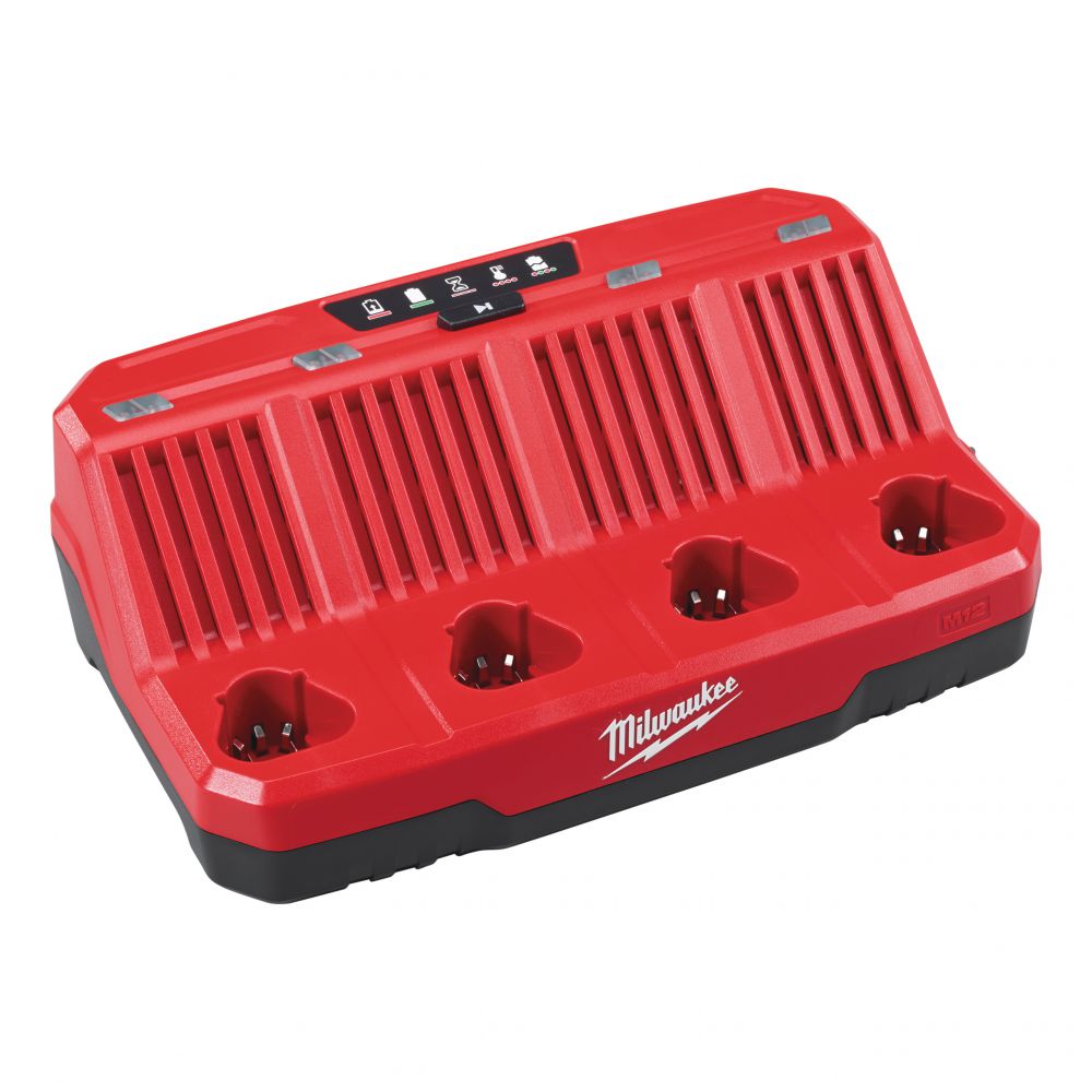 Milwaukee - Multi-Ladegerät M12 (M12 C4) M12 Ladegerät mit 4 Dosen